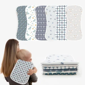 6-pack soft and breathable newborn burp cloth