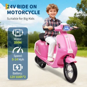24V Electric Motorcycle For Kids Ages